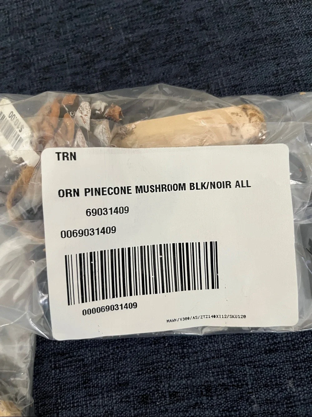 Pinecone mushroom ornaments from Anthropologie set of 2